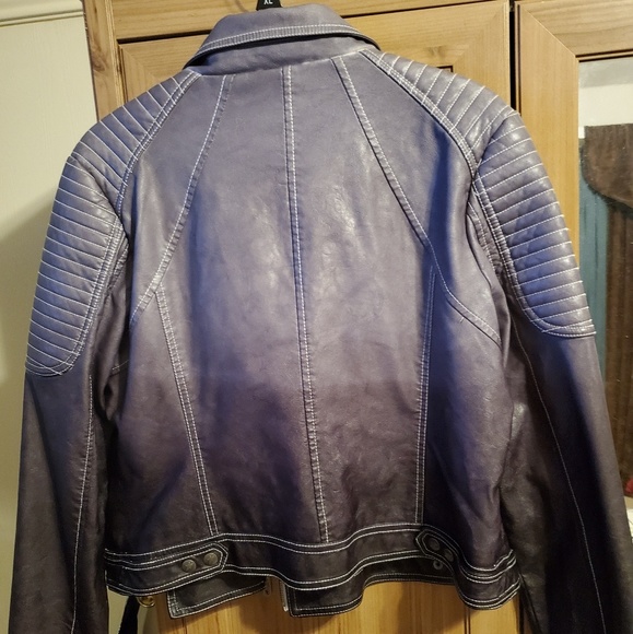 Circus by Sam Eldeman gray vegan moto jacket - Picture 4 of 5